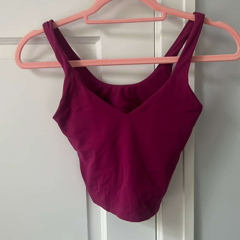 Lululemon size 4 align tank, magenta, lightly worn, tag fell off in wash